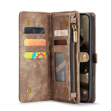 CaseMe puhelimenkotelo 008 8-kortti iPhone 16 Plus - Ruskea