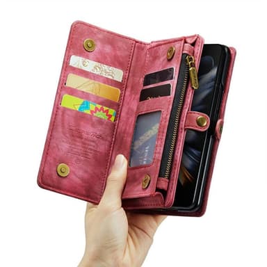 CaseMe puhelimenkotelo 008 5-kortti Samsung Galaxy Z Fold 4 - Punainen