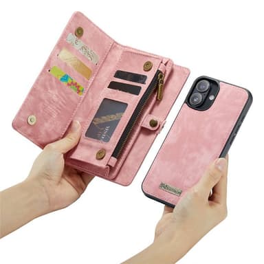 CaseMe puhelimenkotelo 008 8-kortti iPhone 16 - Vaaleanpunainen