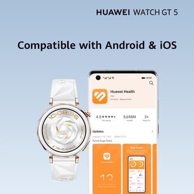 Huawei Watch GT 5 urheilukello 41 mm (sin.) + FreeBuds 5i lahjapakkaus