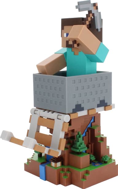 Cable Guys Minecraft pidikefiguuri älypuhelimille/ohjaimille (Steve)