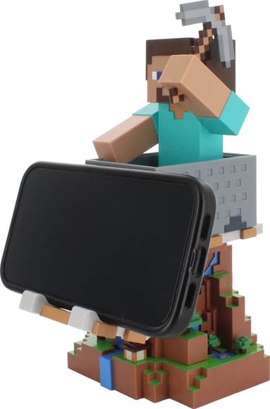 Cable Guys Minecraft pidikefiguuri älypuhelimille/ohjaimille (Steve)