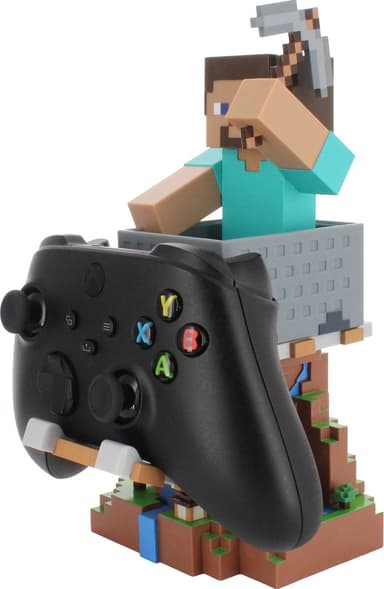 Cable Guys Minecraft pidikefiguuri älypuhelimille/ohjaimille (Steve)