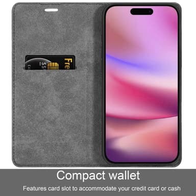 iPhone 16 PRO MAX Suojakuori Lompakkokotelo (Punainen)