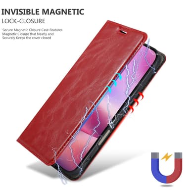 iPhone 16 PRO MAX Suojakuori Lompakkokotelo (Punainen)