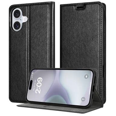 iPhone 16 Suojakuori Lompakkokotelo (Musta)