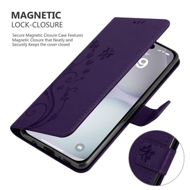 iPhone 16 Suojakuori Lompakkokotelo (Violetti)