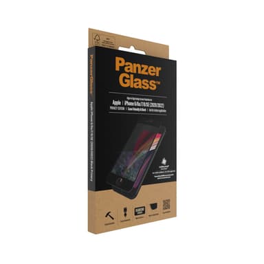PanzerGlass iPhone SE (2020)/8/7/6 Case Friendly Privacy, Bl