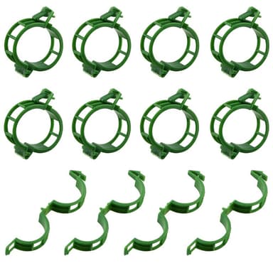 Växtklämmor för plantstöd/spaljé 100-pack Vihreä