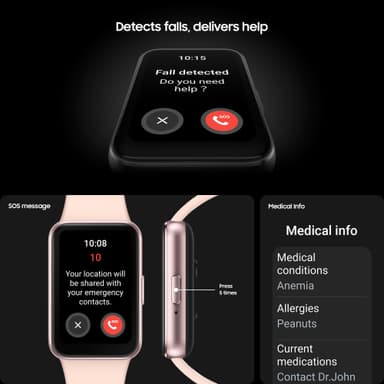 Samsung Galaxy Fit3 aktiivisuusranneke (vaaleanpunainen kulta)