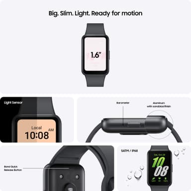 Samsung Galaxy Fit3 aktiivisuusranneke (tummanharmaa)