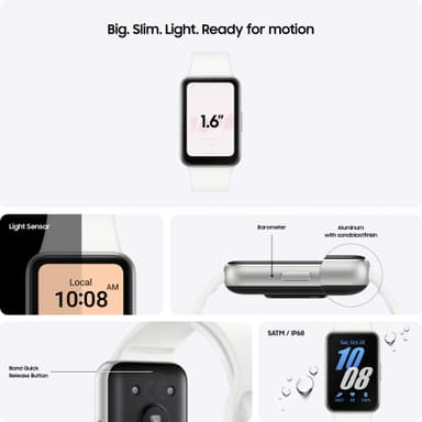 Samsung Galaxy Fit3 aktiivisuusranneke (hopea)