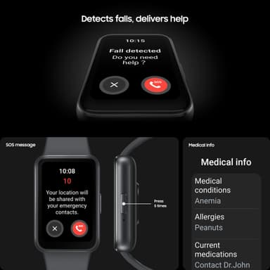 Samsung Galaxy Fit3 aktiivisuusranneke (tummanharmaa)