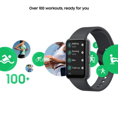 Samsung Galaxy Fit3 aktiivisuusranneke (tummanharmaa)