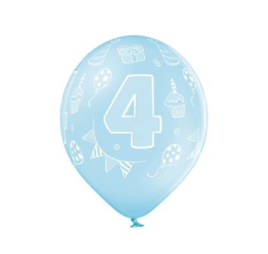 Lateksisetti '4th Birthday' (6 kpl)