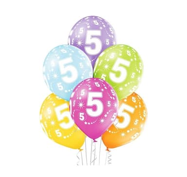 Lateksisetti ""5th Birthday"" (6 kpl)