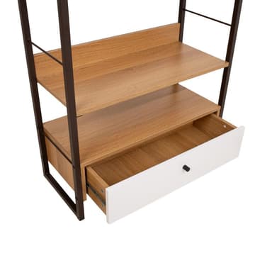 Itseopiskelu 70x30xH90cm, tammi/valkoinen