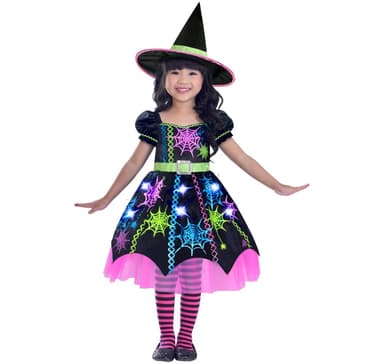 Lasten puku Spider Witch 2-3v (98 cm)