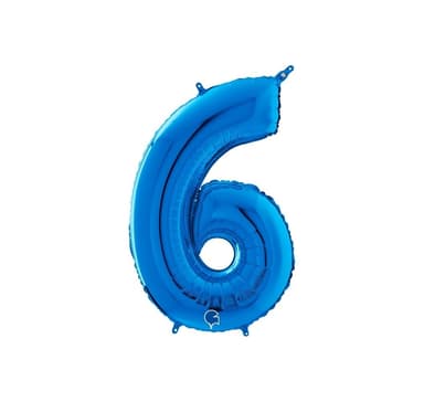 Numero ""6"" Sininen