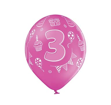 Lateksisetti '3rd Birthday' (6 kpl)