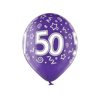 Lateksisetti ""50th Birthday"" (6 kpl)