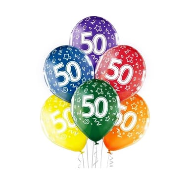 Lateksisetti ""50th Birthday"" (6 kpl)