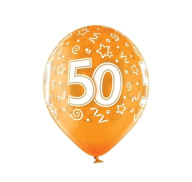 Lateksisetti ""50th Birthday"" (6 kpl)