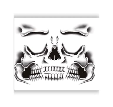 Tatuointi Halloween Face Skeleton 30x14cm