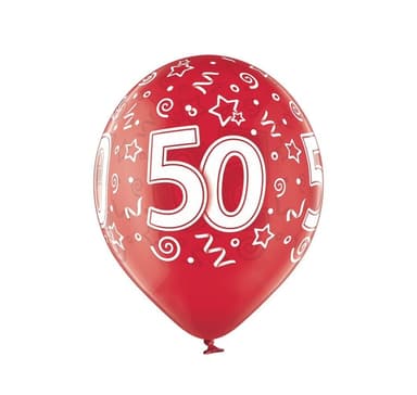 Lateksisetti ""50th Birthday"" (6 kpl)