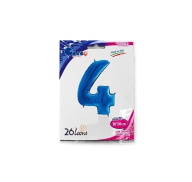 Numero ""4"" Sininen