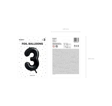Numero ""3"" musta
