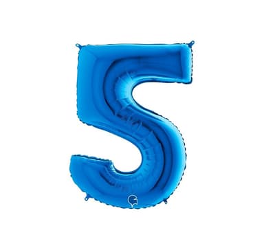 Numero ""5"" Sininen