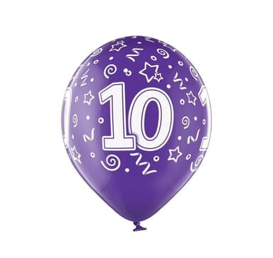 Lateksisetti '10th Birthday' (6 kpl)