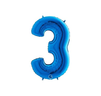 Numero ""3"" Sininen