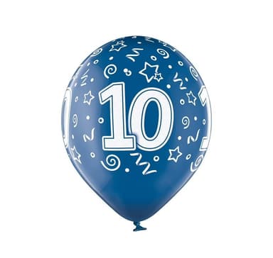 Lateksisetti '10th Birthday' (6 kpl)