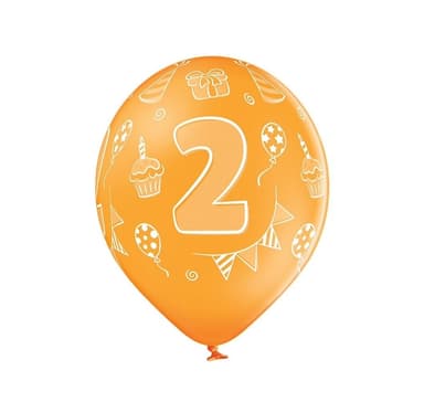 Lateksisetti '2nd Birthday' (6 kpl)