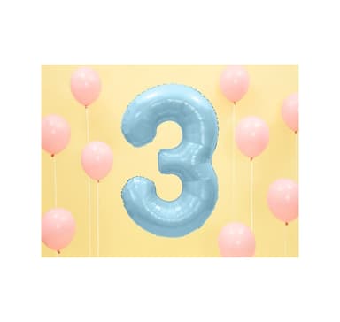 Numero ""3"" Pastelli Blue