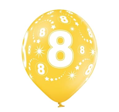Lateksisetti ""8th Birthday"" (6 kpl)