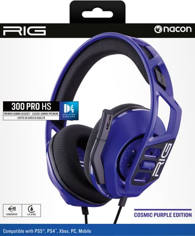Rig 300 PRO HS pelikuulokkeet PlayStation konsolille (violetti)