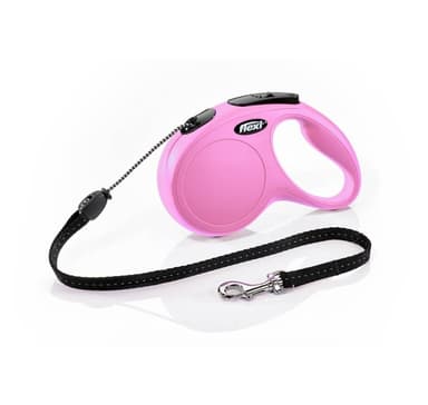 Kävelyhihna Uusi Classic nauha 5m M pinkki, Flexi