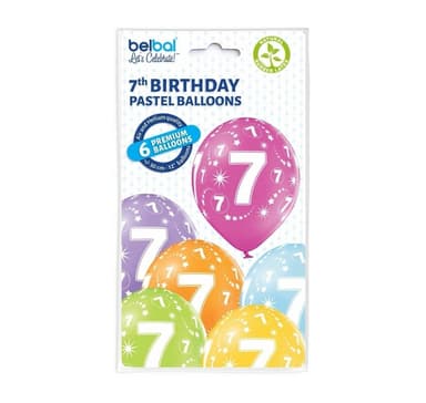 Lateksisetti ""7th Birthday"" (6 kpl)