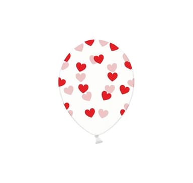 Lateksisetti 'Hearts Crystal kirkas' (6 kpl)
