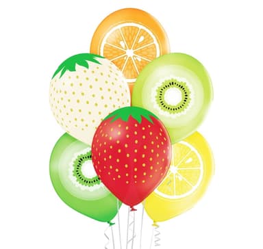 Lateksisetti 'Fruits' (6 kpl)