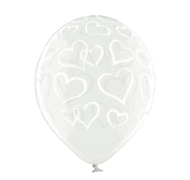 Lateksisetti 'Hearts clear' (6 kpl)
