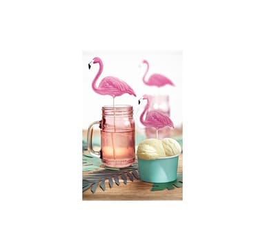 Kakun koristelu 'Aloha-Flamingos' 15-23cm