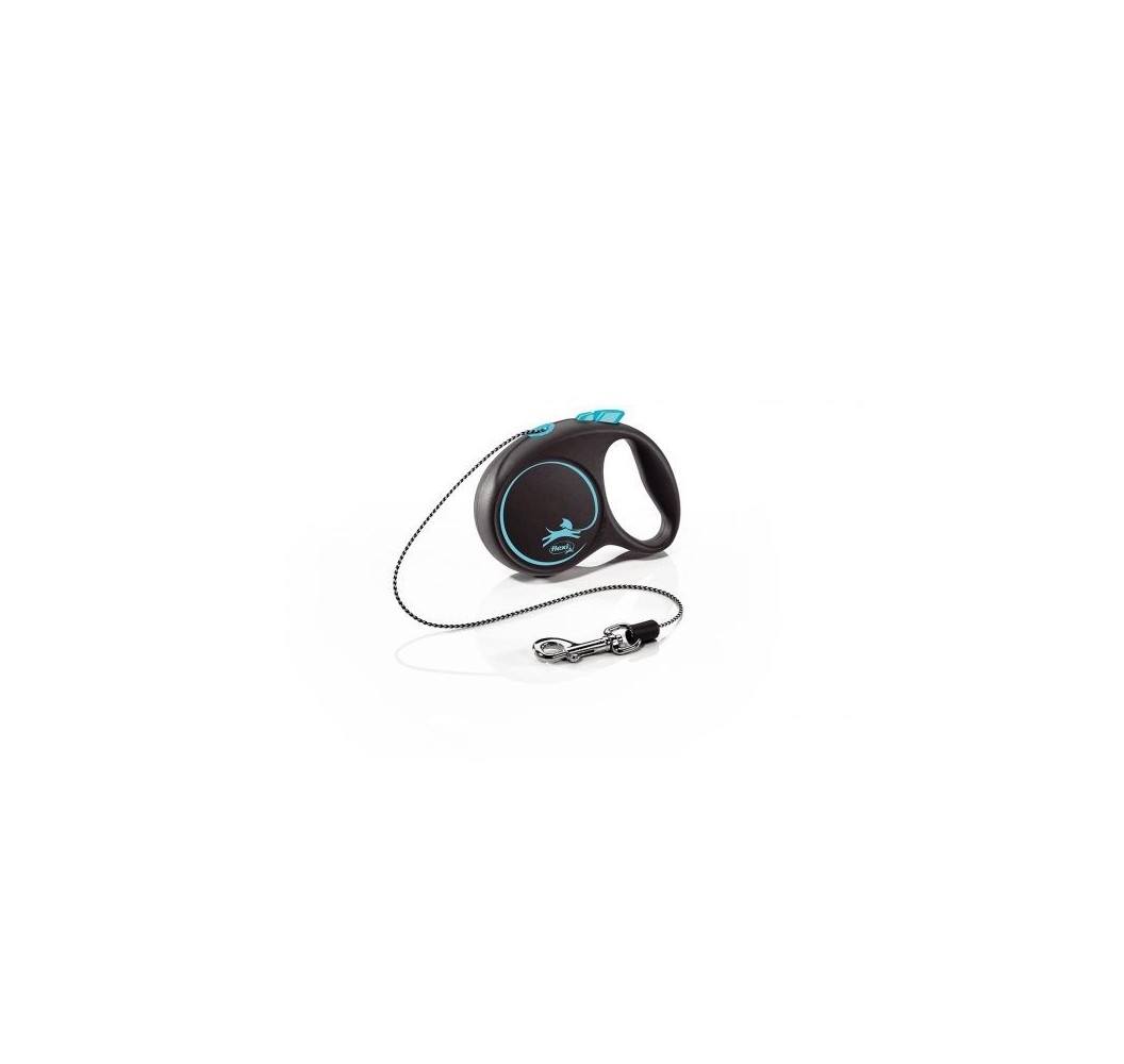 Kävelyhihna Black Design XS johto 3m sininen, Flexi