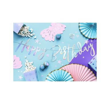 Banner Happy Birthday irisoiva 16,5*62cm