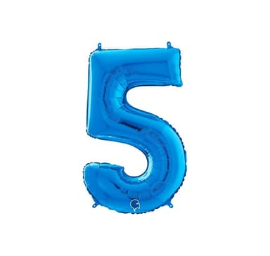 Numero ""5"" Sininen