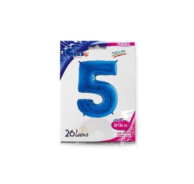 Numero ""5"" Sininen