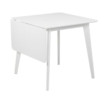 Ruokapöytä ROXBY, 80/120x80xH76cm, valkoinen